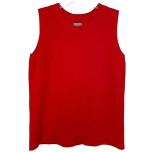 Chico's 1/M/8 Women's Tank Top Blouse Orange Scoop Neck Stretch